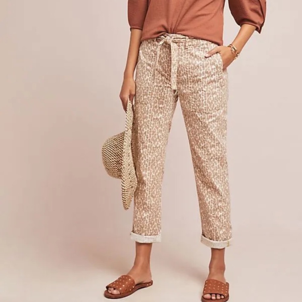 Anthropologie | The Wanderer Utility Pant. leopard animal cheetah chino